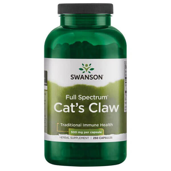 Swanson Cat’s Claw (500 mg 250 Capsules) Full Spectrum