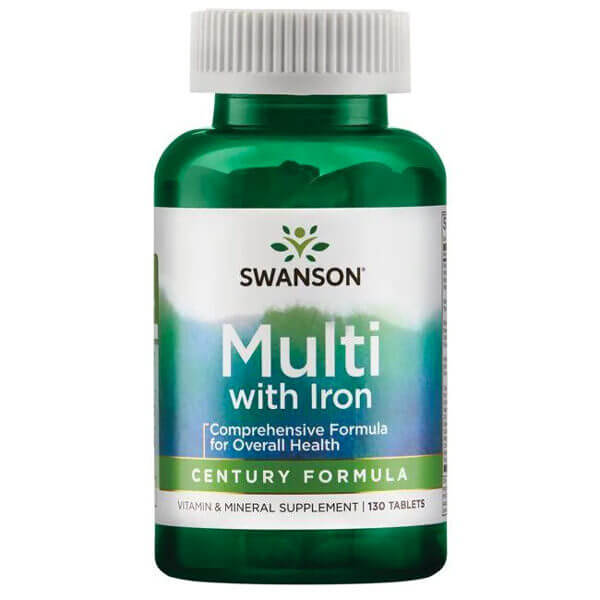 Swanson Multi with Iron (130 Tablets) Complete Multivitamin Formula